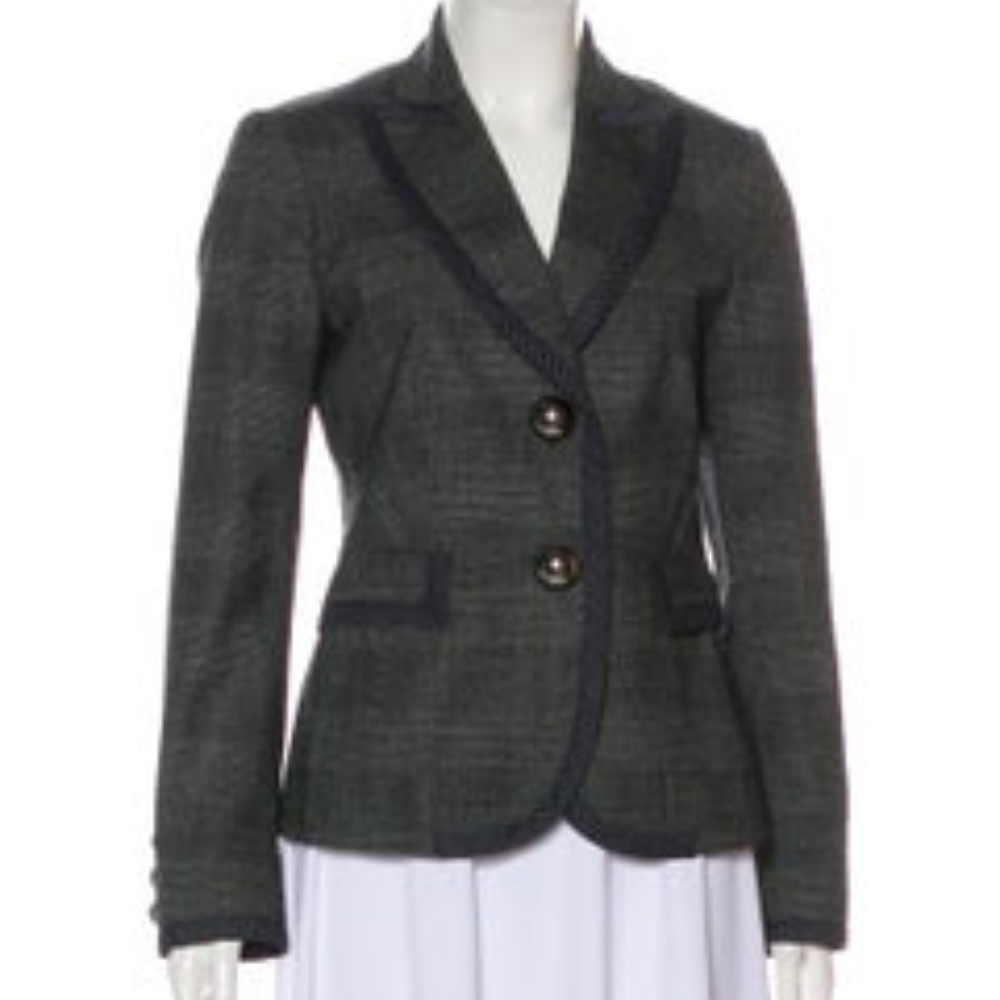 MOSCHINO WOOL PEAKED-LAPEL BLAZER